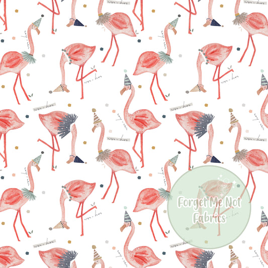 Flamingo Party - White